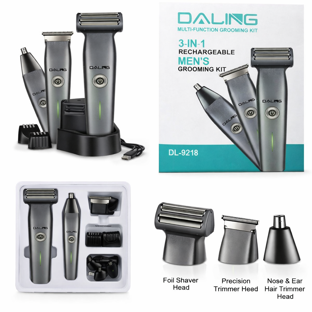 3 in 1 Grooming Kit & Body Shaver Daling DL 9218