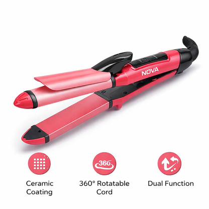 Nova Hair Straightener & Curler 2 In 1