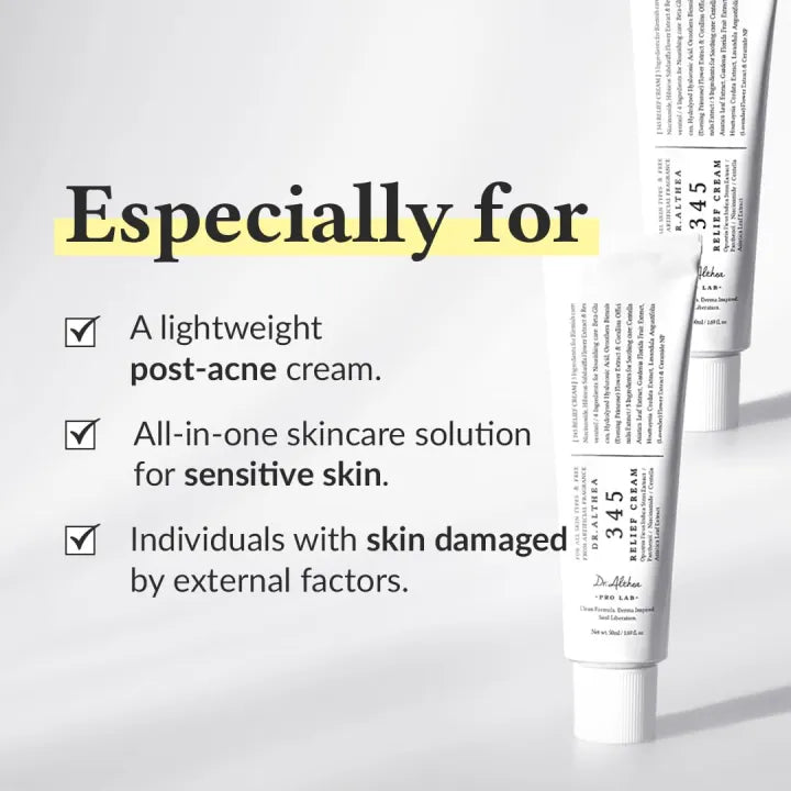345 Relief Cream Barrier Repair Calm and Clear Moisturizer